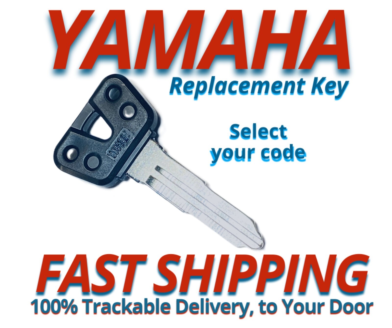 Yamaha Motorcycle Scooter ATV Keys Replacement Key Cut to Code E59610-E69097
