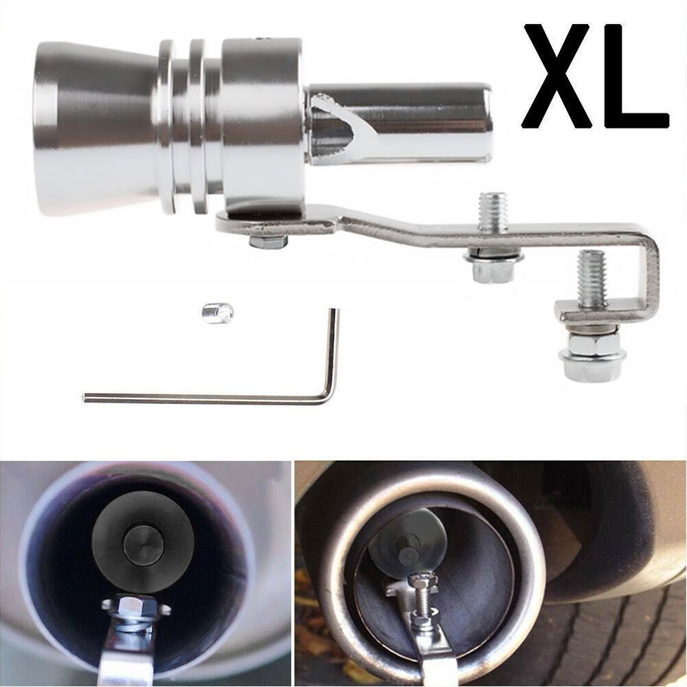 1/2Set Valve Noise Off Blow Whistle Simulator Turbo Muffler Sound Tip Car Access
