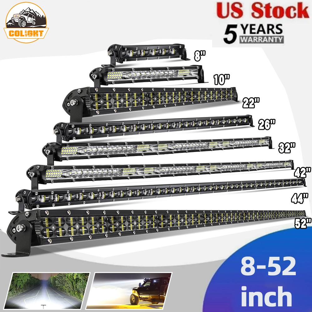 Slim 8″ 14″ 20″ 26 32″ LED Work Light Bar Spot Flood Fog Driving ATV SUV Offroad