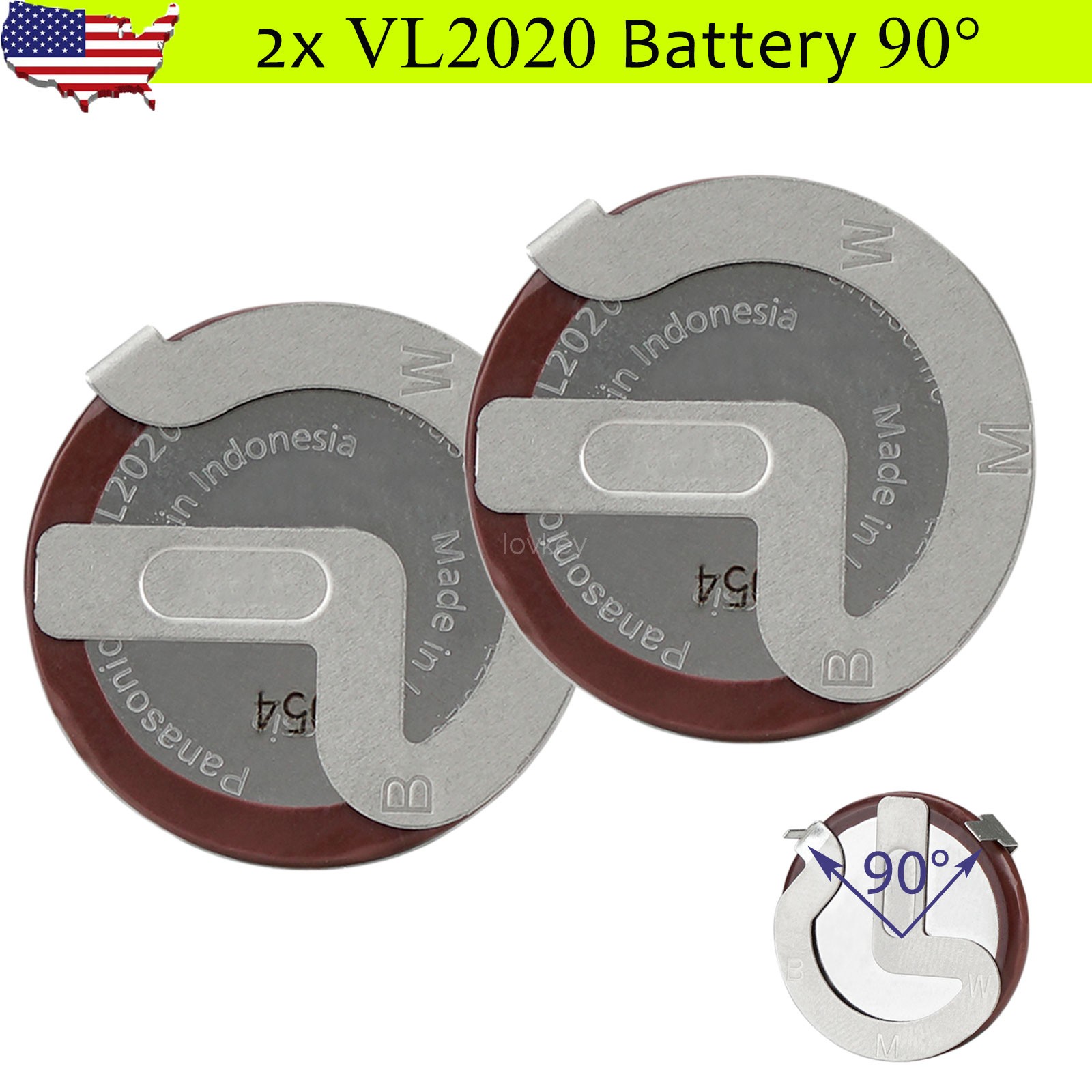 2 Battery VL2020 Rechargeable for BMW 3 5 7 X3 X5 328 330 525 Panasonic Key Fob