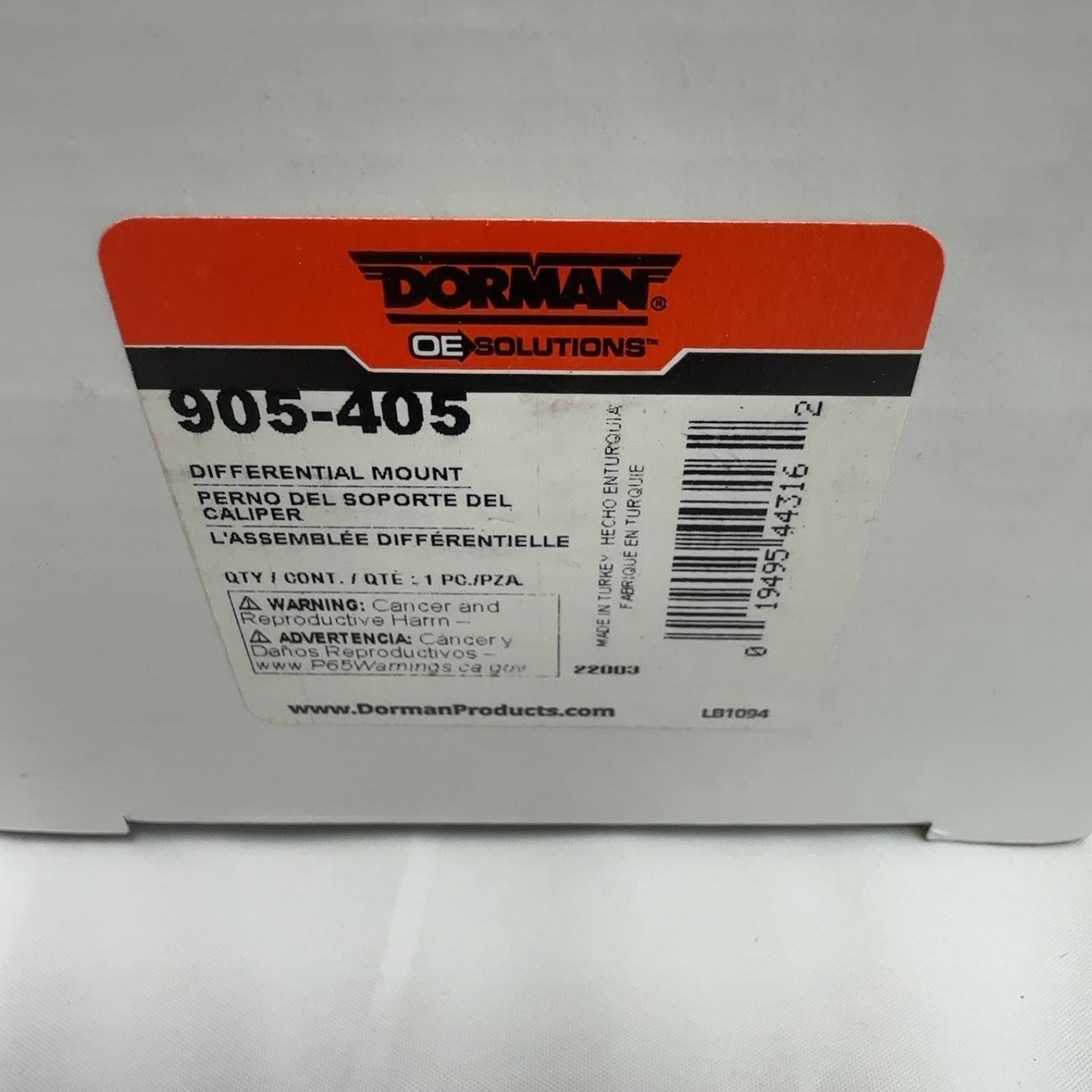 DORMAN 905-405 Front Differential Mount Rubber Steel Bushing fits Jeep 2005-2010