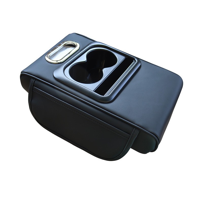 Car Armrest Cushion Center Console Cover with Cup Holder,Tissue Box,Phone Holder