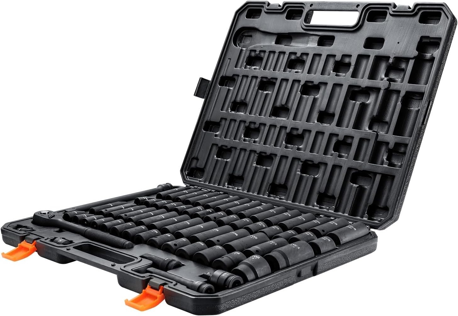 65-Piece 1/2″ Drive Impact Socket Set | SAE & Metric