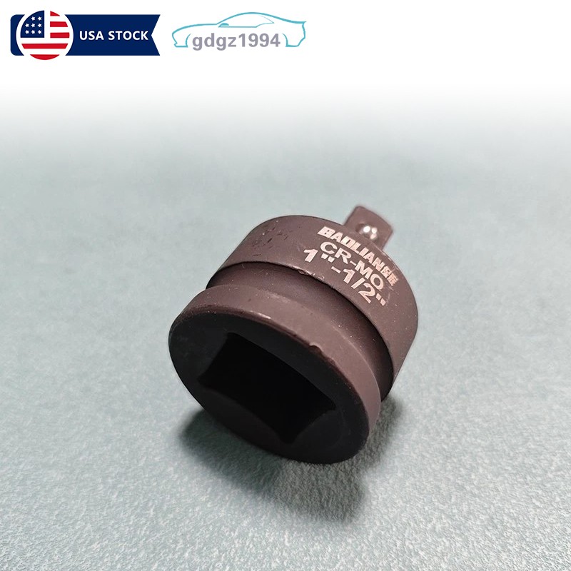 1” inch to 1/2″ inch Drive Impact Socket Adapter Reducer Tool Cr-Mo Black