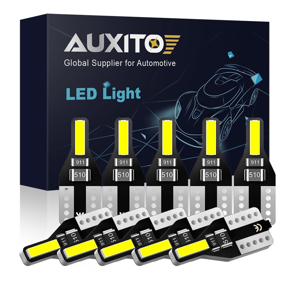 10PCS 194 LED Bulb 6500K White 168 2825 W5W T10 Interior Car Bulbs Canbus Ready