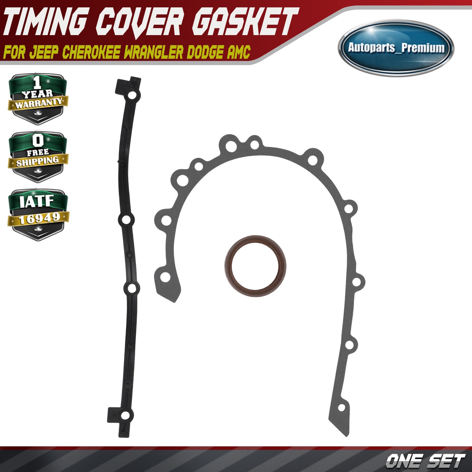 Engine Timing Cover Gasket Set for Jeep Grand Cherokee Wrangler Cherokee Dodge