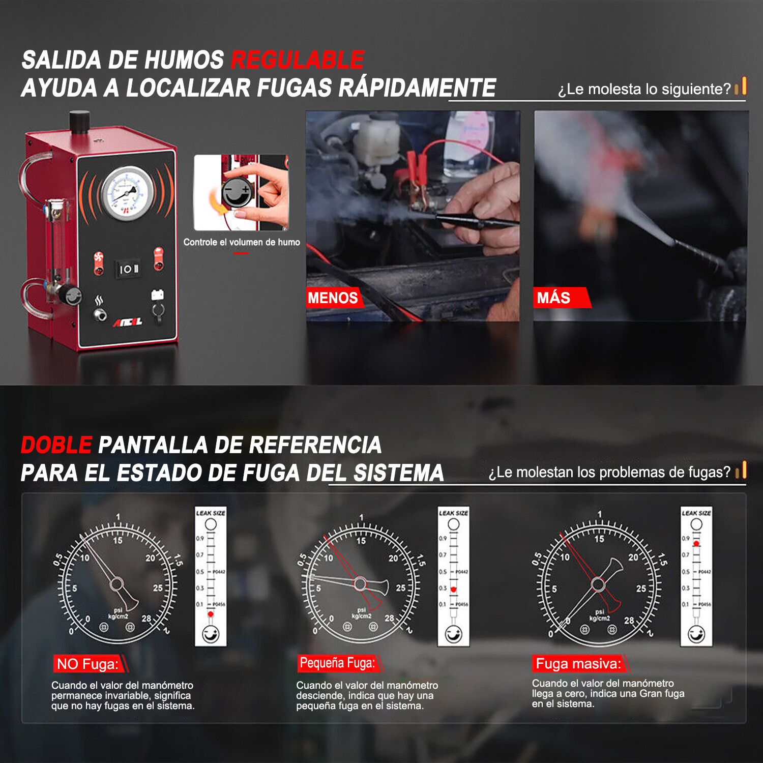 ANCEL S Series Automotive EVAP Smoke Machine for Leaks Test in Vacuum Diagnostic