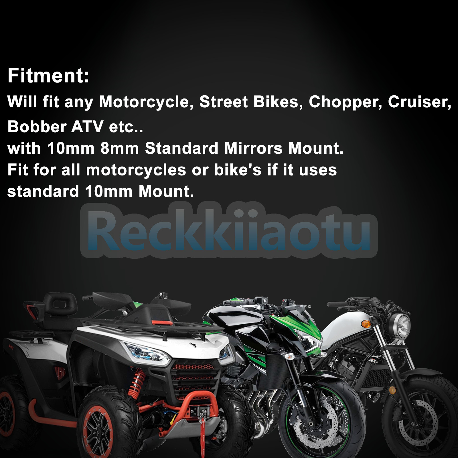 360° Adjustable Rear-view Mirrors For KTM 250 350 390 500 640 690 790 950 1290