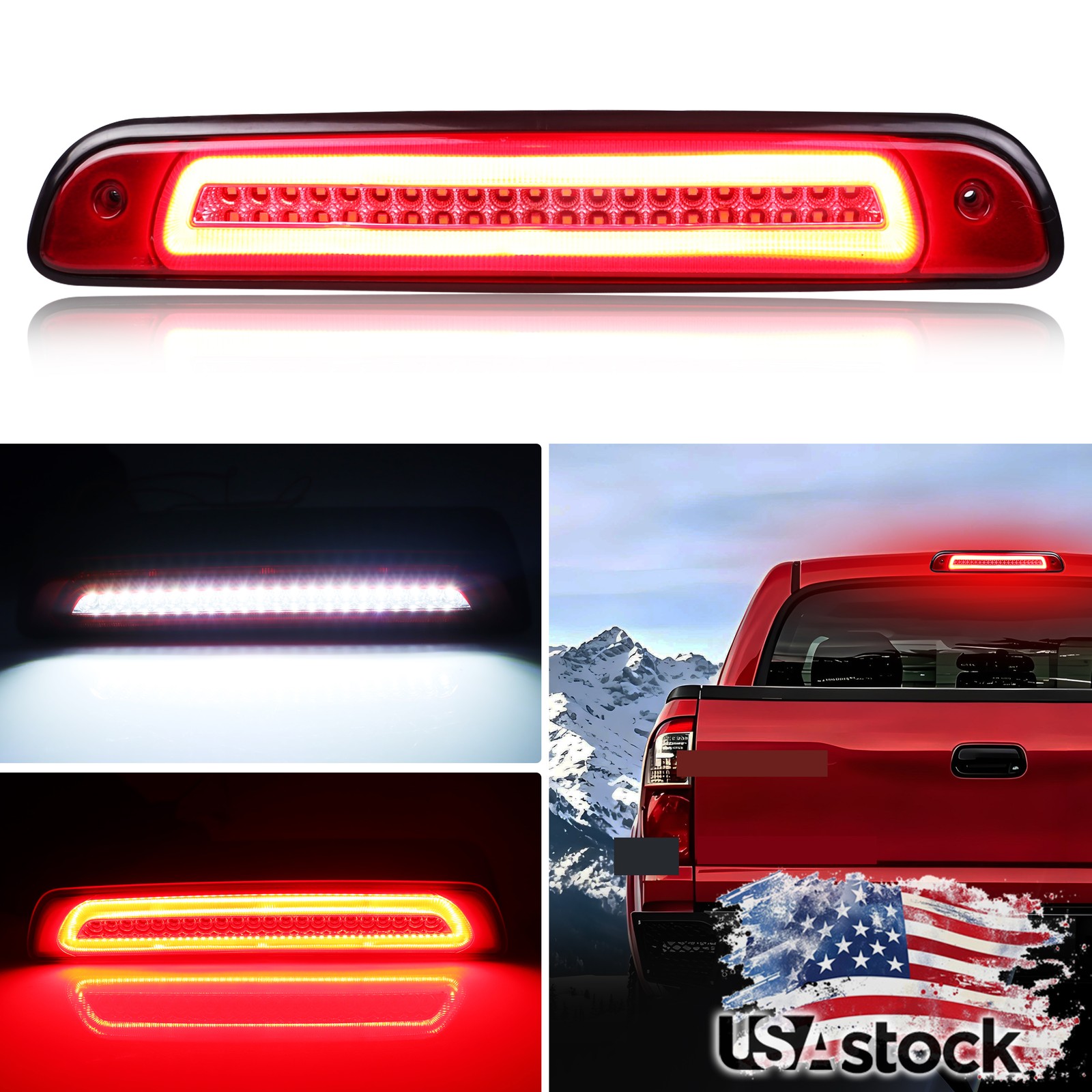 1X For 2000-2006 Toyota Tundra LED Strobe 3rd Brake Tail Light Cargo Stop Lamp