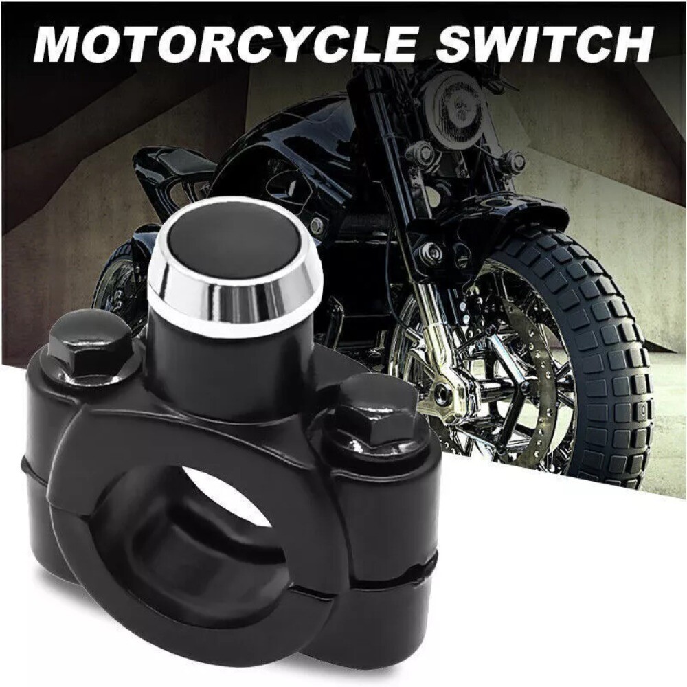 7/8″ 22mm Motorcycle Horn Switch Momentary Button Electric Power Start Aluminum