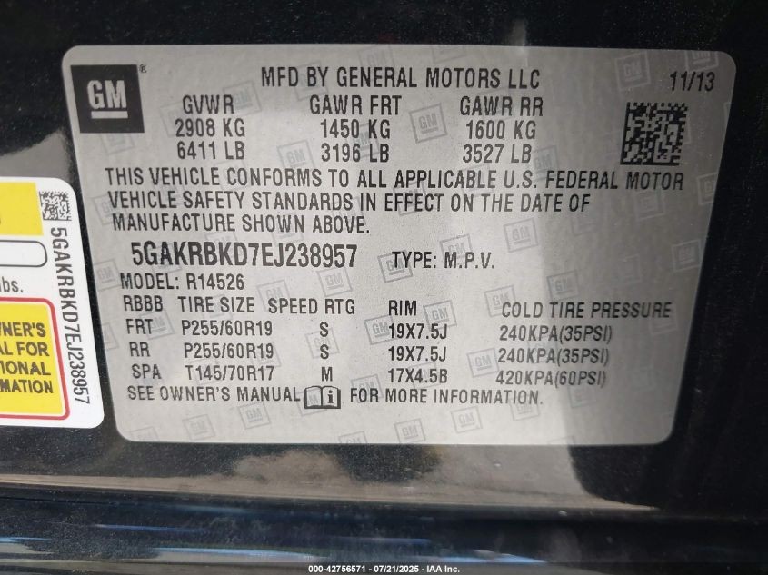 Used Engine Control Module (ECM) fits: 2014 Buick Enclave Electronic Control Mod