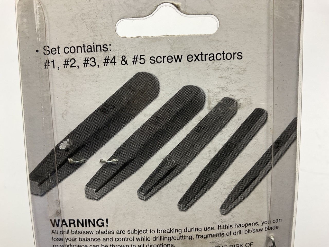 Performance 5-piece 3/16″ To 5/8″ Square Shank Square Flute Screw Extractor Set