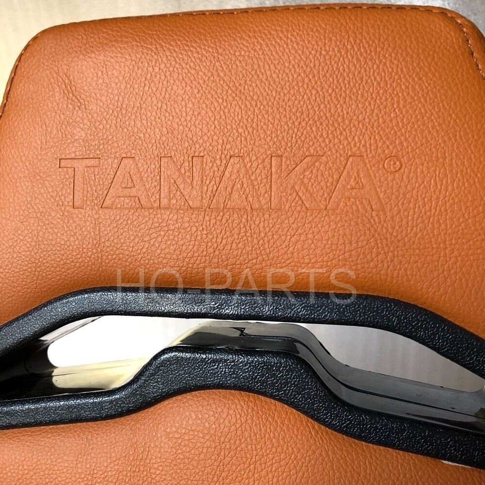 2 X TANAKA TAN PVC LEATHER RACING SEATS RECLINABLE + DIAMOND STITCH FOR BMW