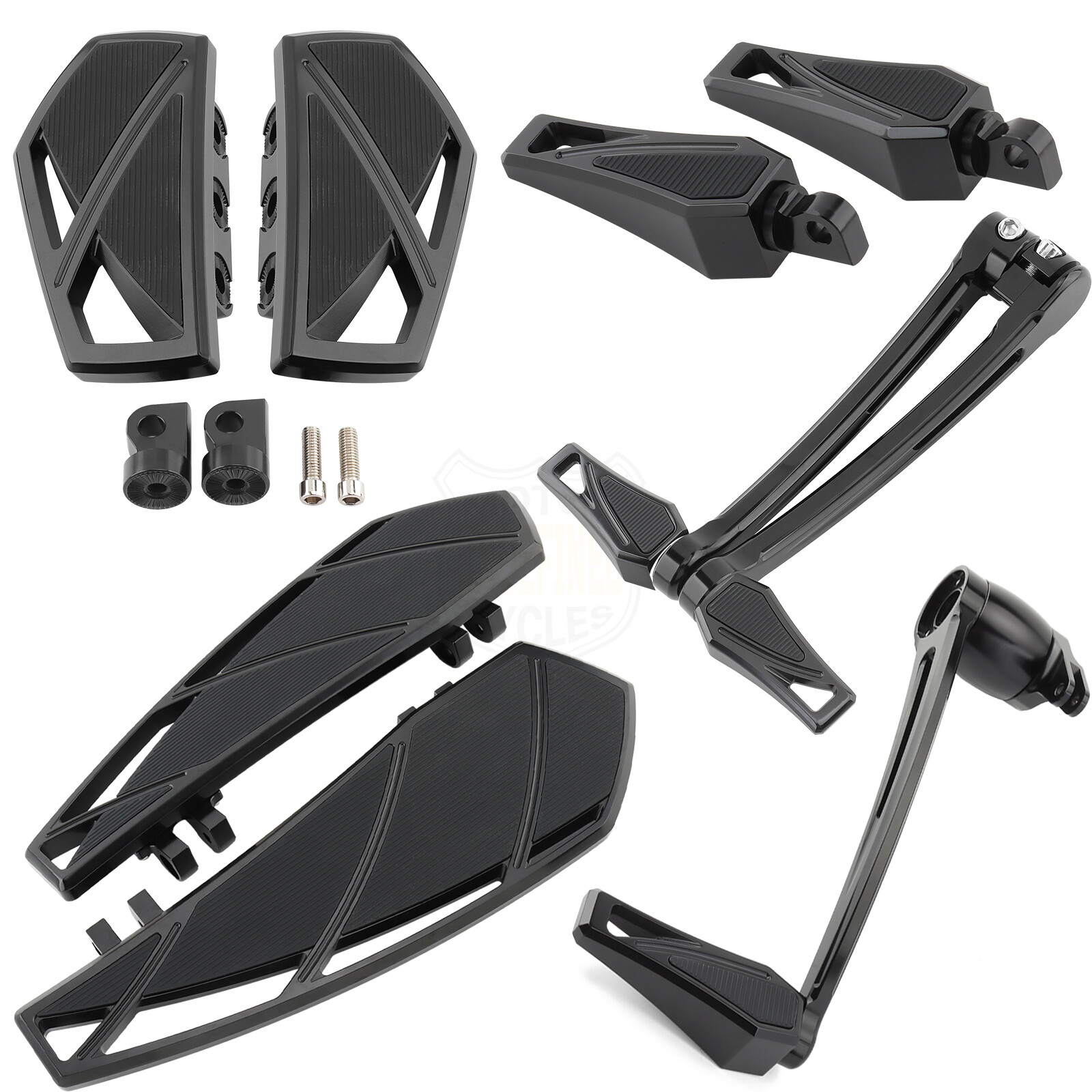 Phantom Foot Pegs Floorboard Shift Lever Brake Arm Pedals Kit For Harley Touring