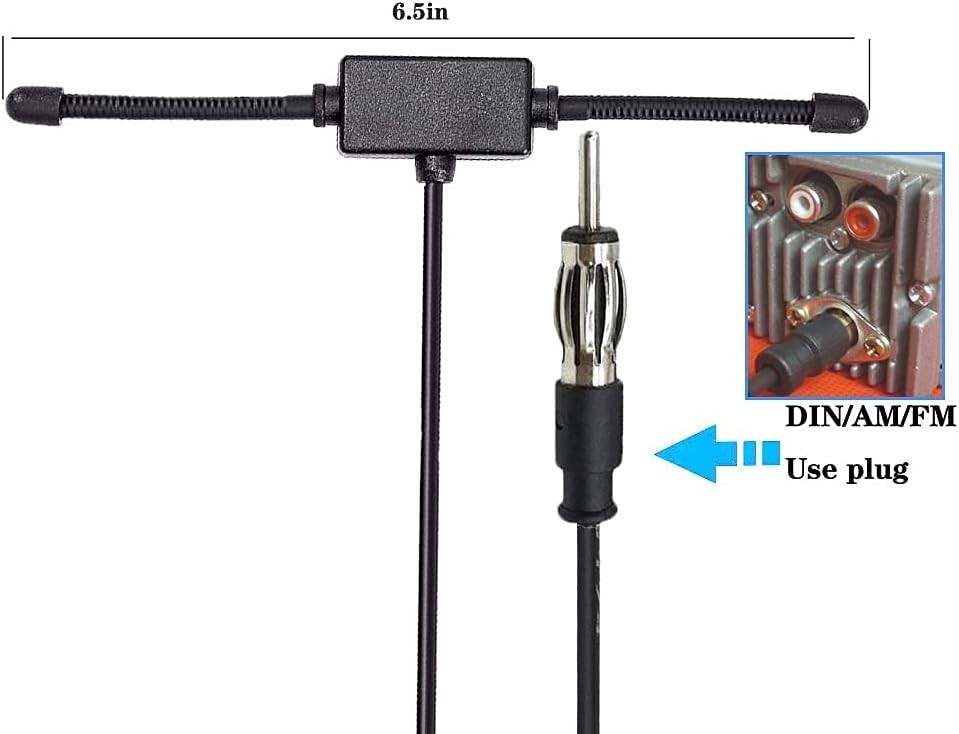 Durable Hidden Patch Antenna with 10ft DIN Connector for Car Radio Enhancements