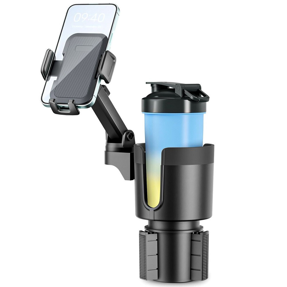 For 12-40 oz Drink Cup Holder Phone Mount 2 in 1 Adjustable Cup Holder Expander