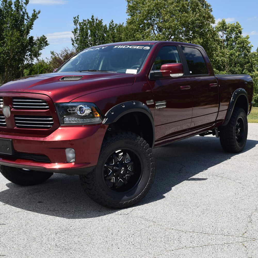 Fit For 09-2023 Dodge Ram 1500 Pocket Rivet Wheel Protector Fender Flares Cover