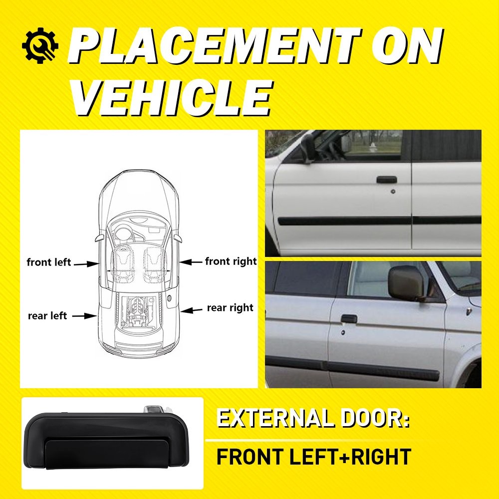 Outside Door Handle 2PCS Front For 1997 1998 1999-2004 Mitsubishi Montero Sport