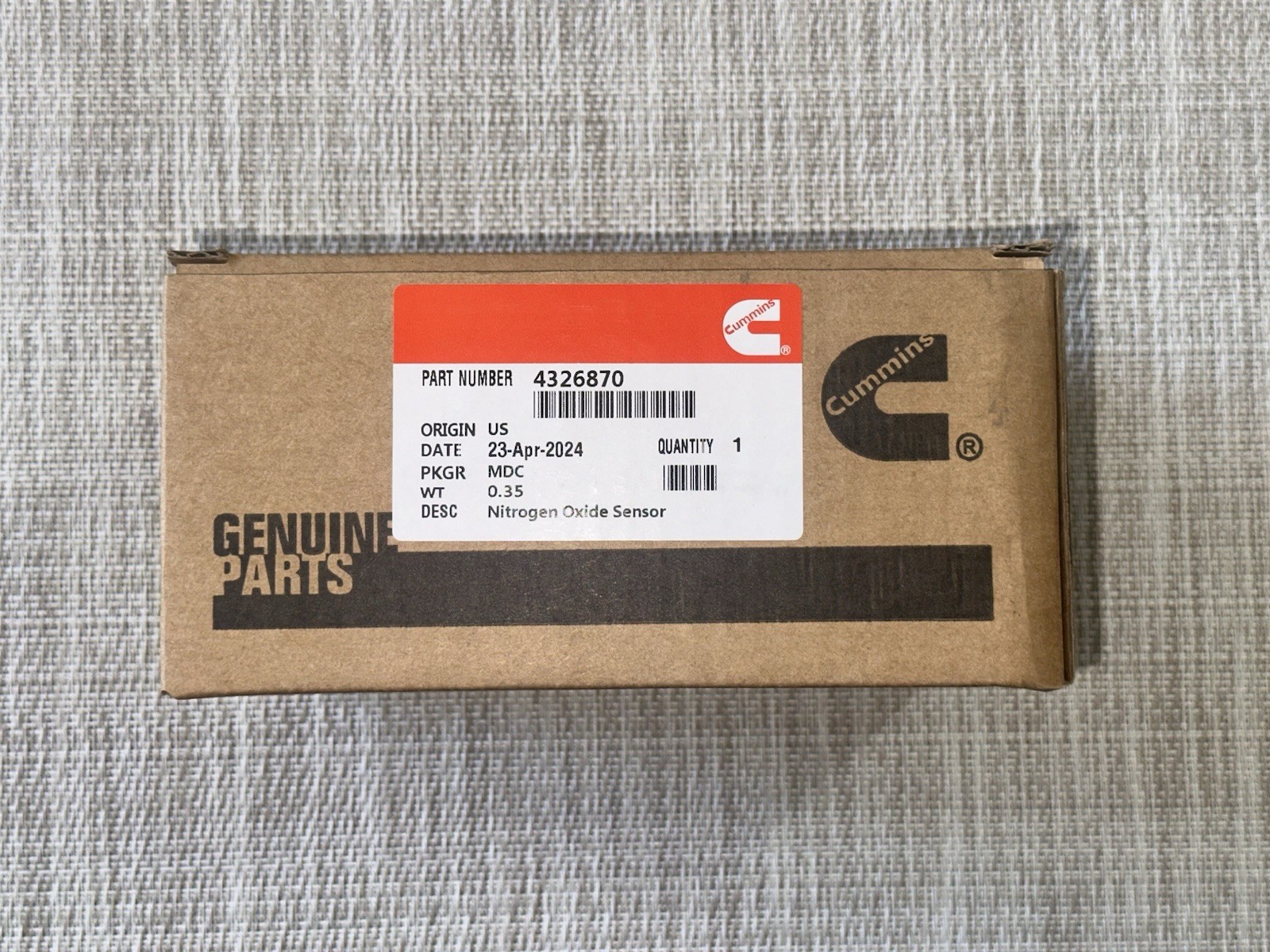 OEM 4326870RX For Cummins NOx Nitrogen Oxide Sensor Superced P/n 4326870 3687930
