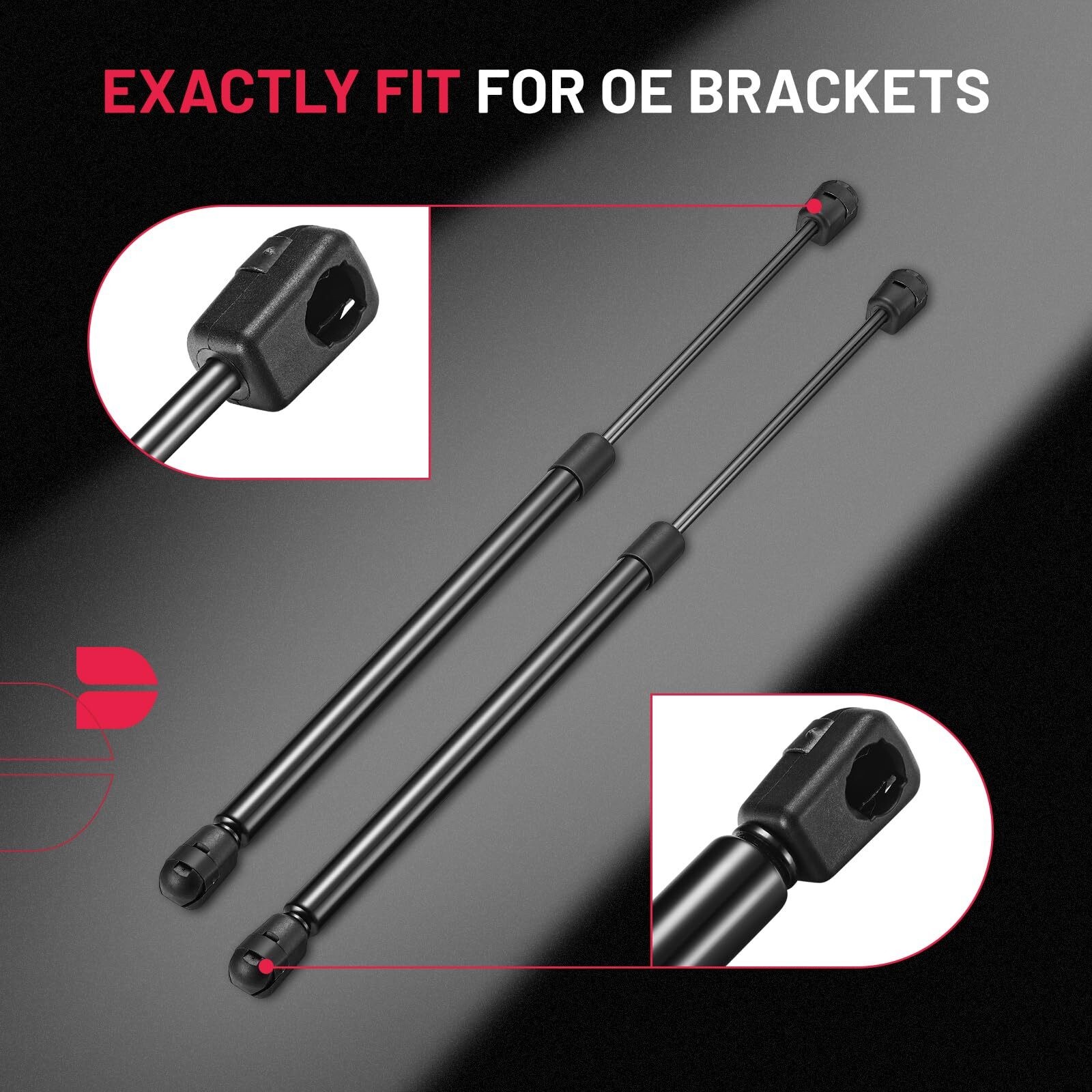 Pair 17 Inch 60lb/267N Gas Struts Lift Support for Leer Camper Shell C16-06867
