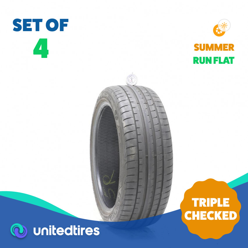 Set of (4) Used 205/45R17 Goodyear Eagle F1 Asymmetric 3 Run Flat 88W – 6.5-7/32