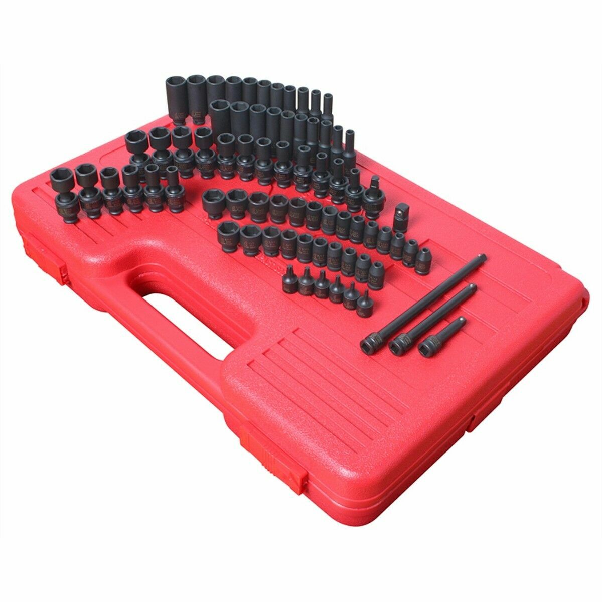Sunex Tools 1874 74 Piece 1/4″ Drive Master SAE and Metric Socket Set