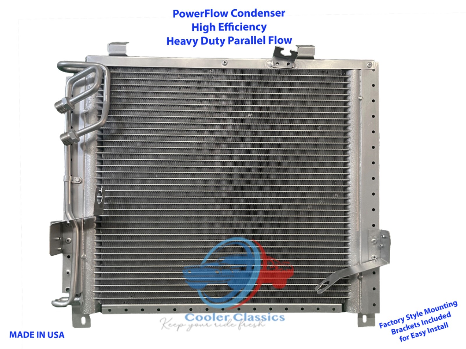 1985-1989 BMW 630CSi M30 S38 635CSi M6 L6 PowerFlow AC condenser AC4650SPPF