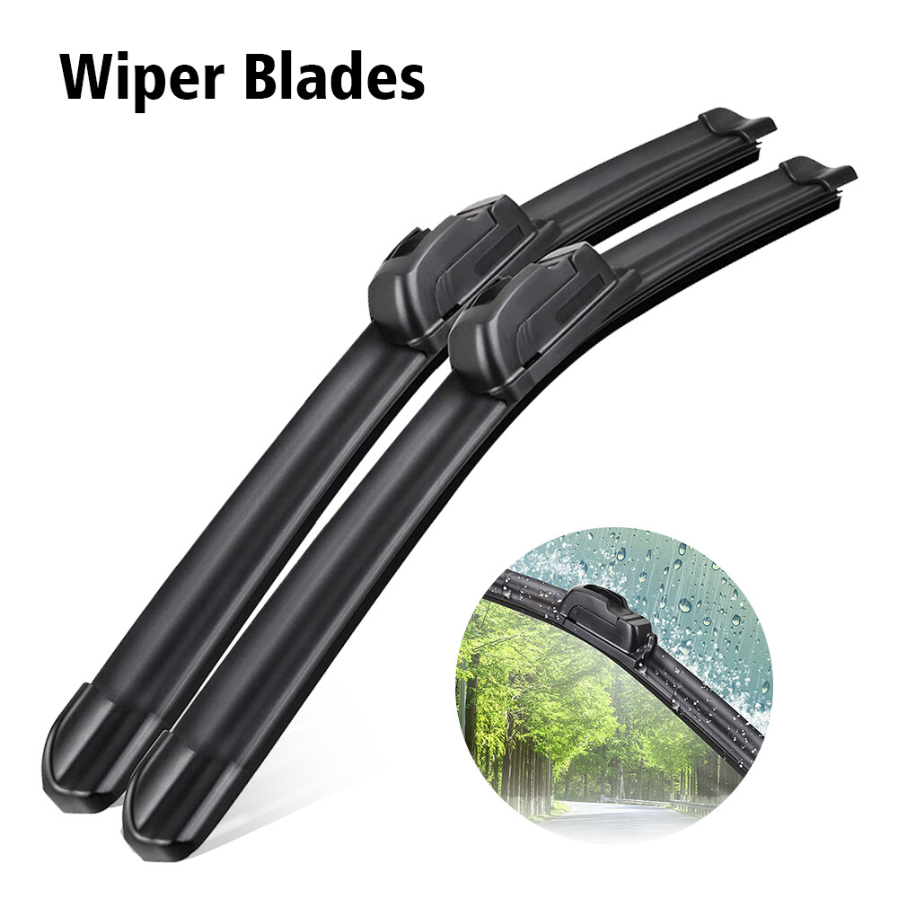 26″ & 18″ Bracketless Windshield Wiper Blades Hybrid Silicone J-HOOK OEM QUALITY
