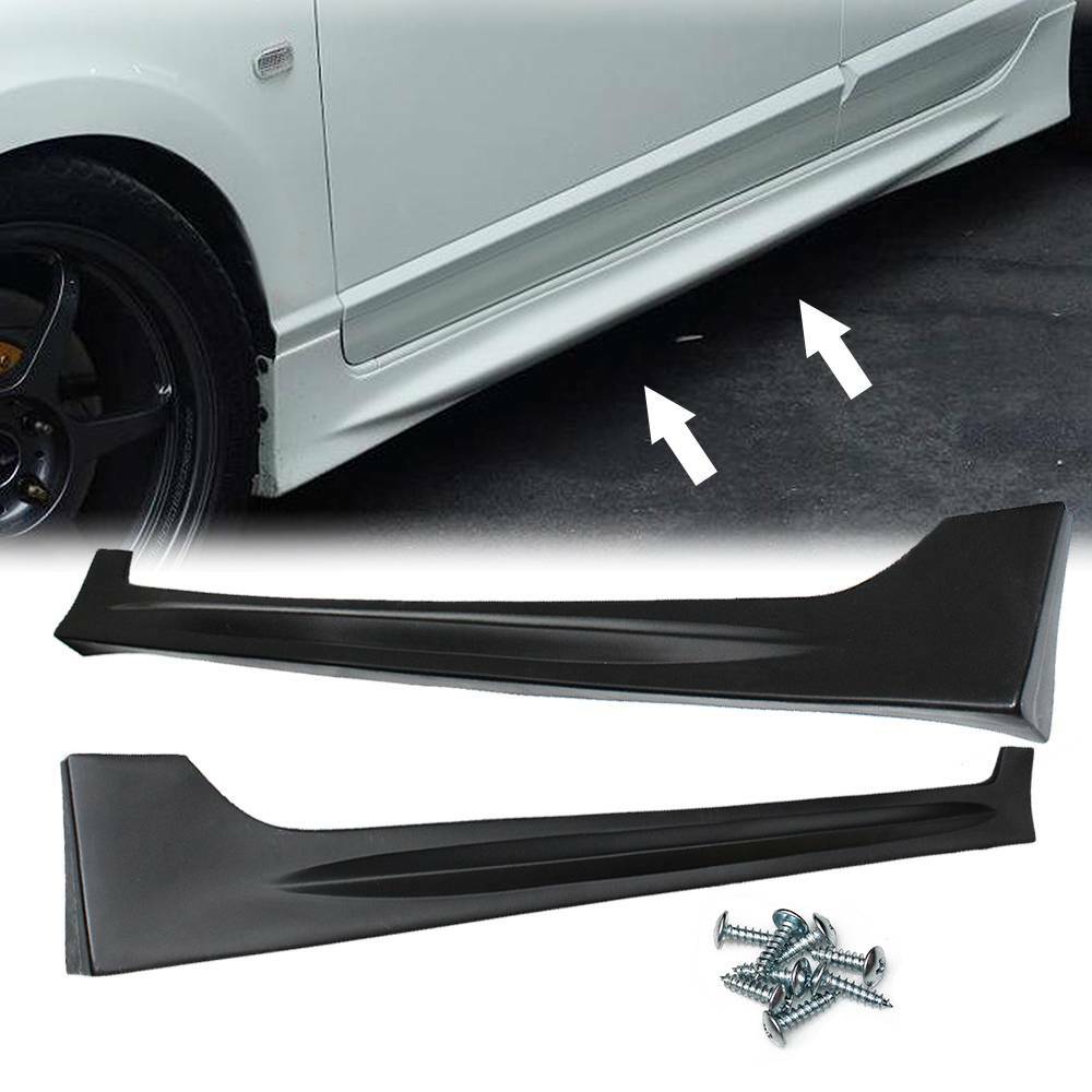 Fits 06-11 Honda Civic Sedan 4door 4DR Mugen RR Style Side Skirts Unpainted – PP