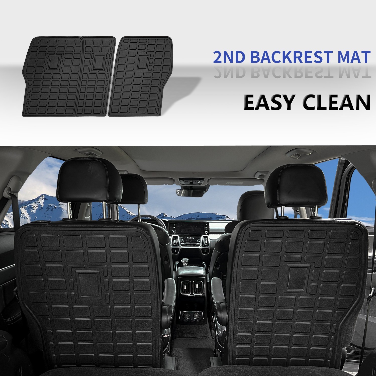 For 2021-2026 KIA Sorento Floor Mats Cargo Liner with Backrest Mats Trunk Mat
