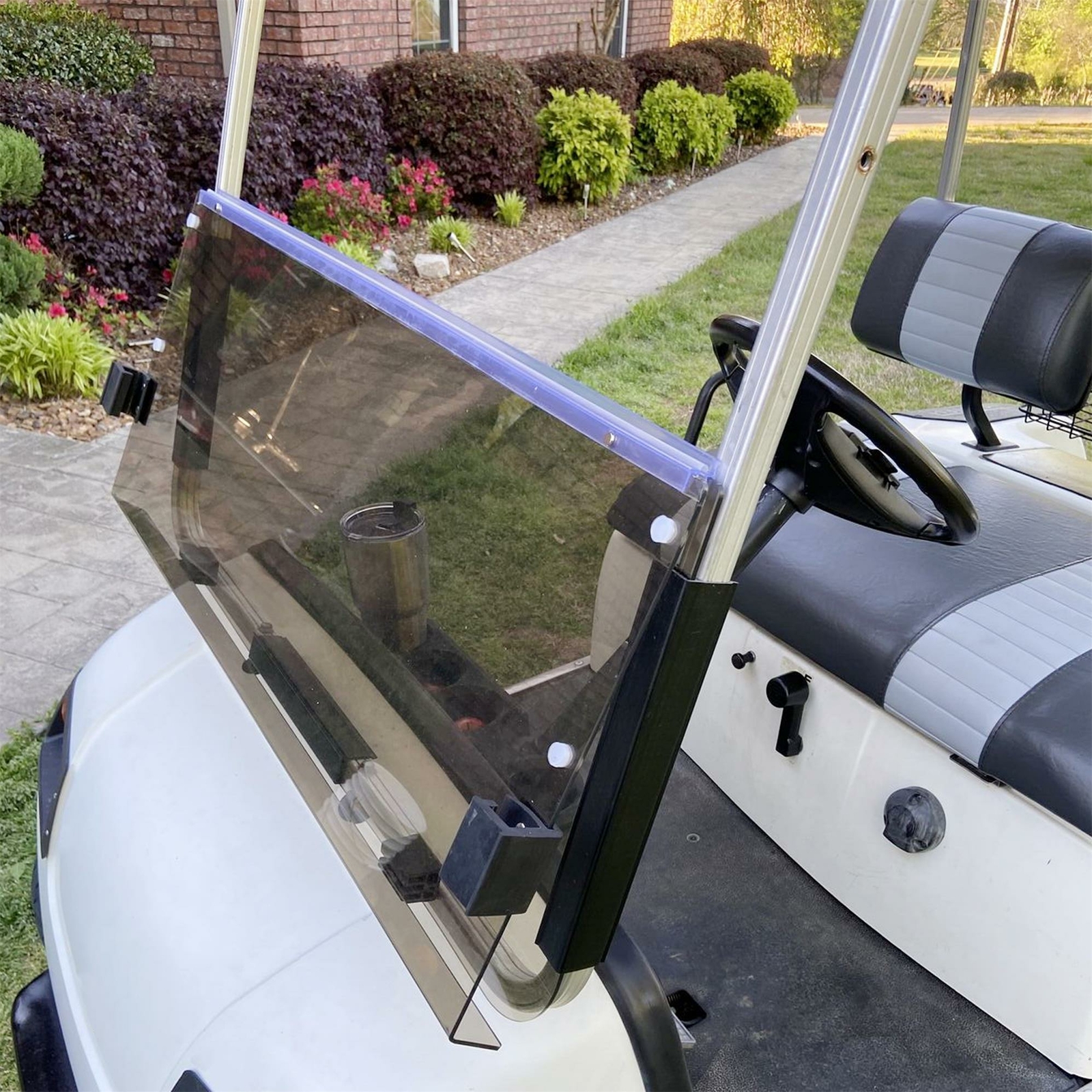 Foldable Smoke Windshield Windscreen For Yamaha G14 G16 G19 Golf Cart 1995-2003