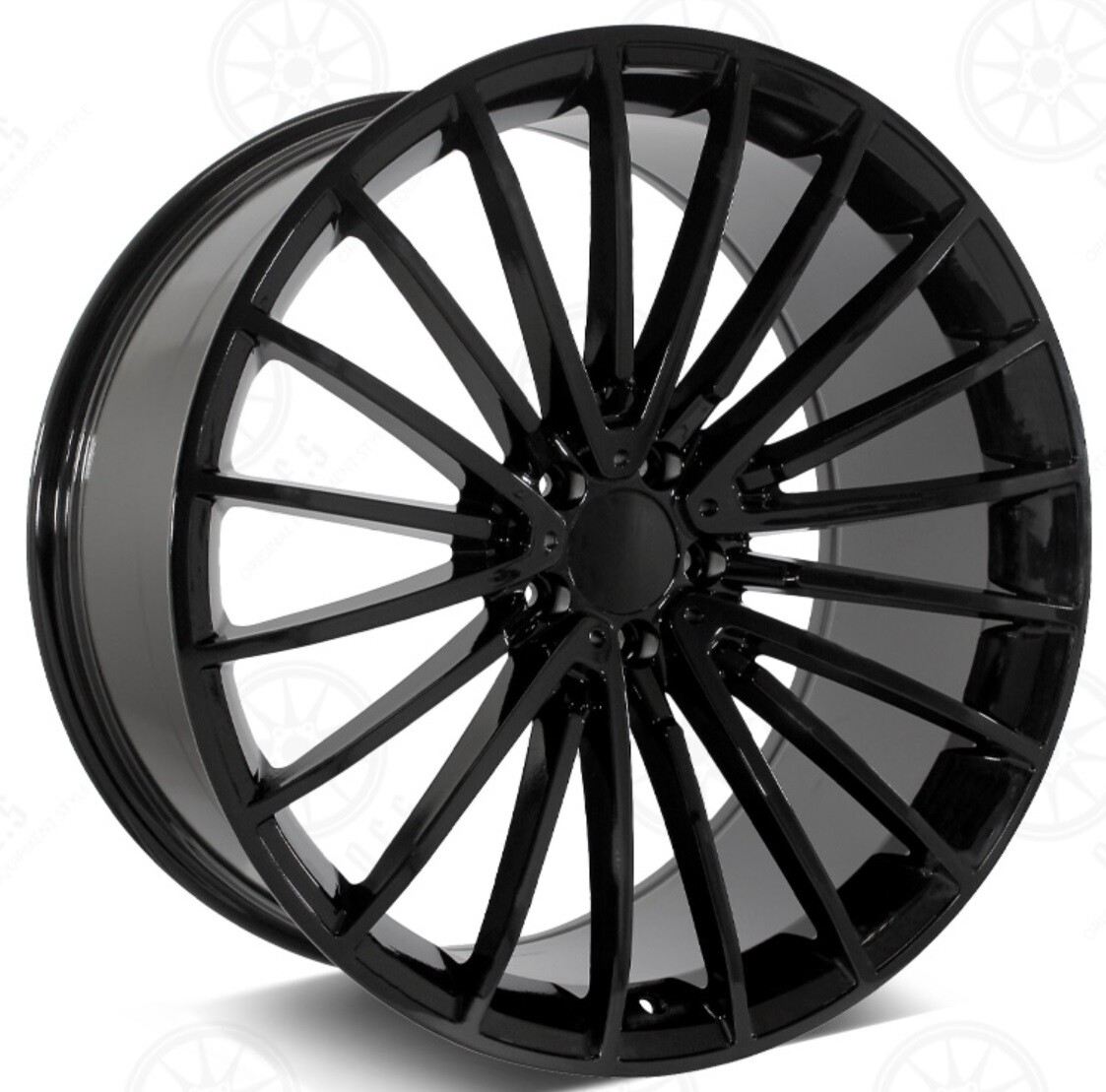 20″ Staggered S580 STYLE 5×112 GLOSS BLACK WHEELS FOR Mercedes SET OF 4 RIMS