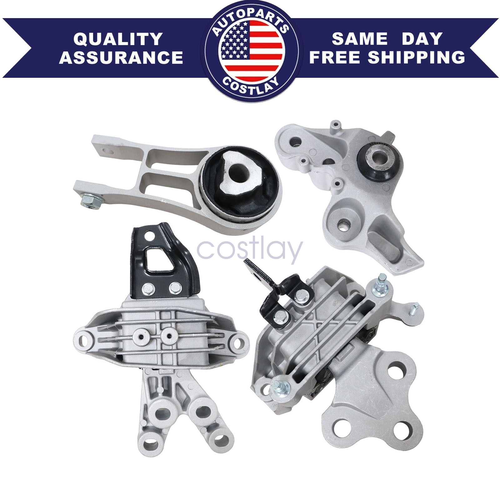4PCS For Chrysler Pacifica 2017-2024 V6-3.6L Engine Mounts & Auto Trans. Mount