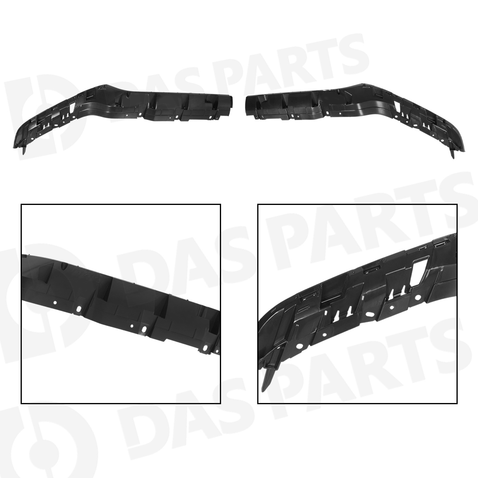 For 2019-2024 Ram 2500 3500 Front Lower & Upper Grille Molding Trim Matte Black
