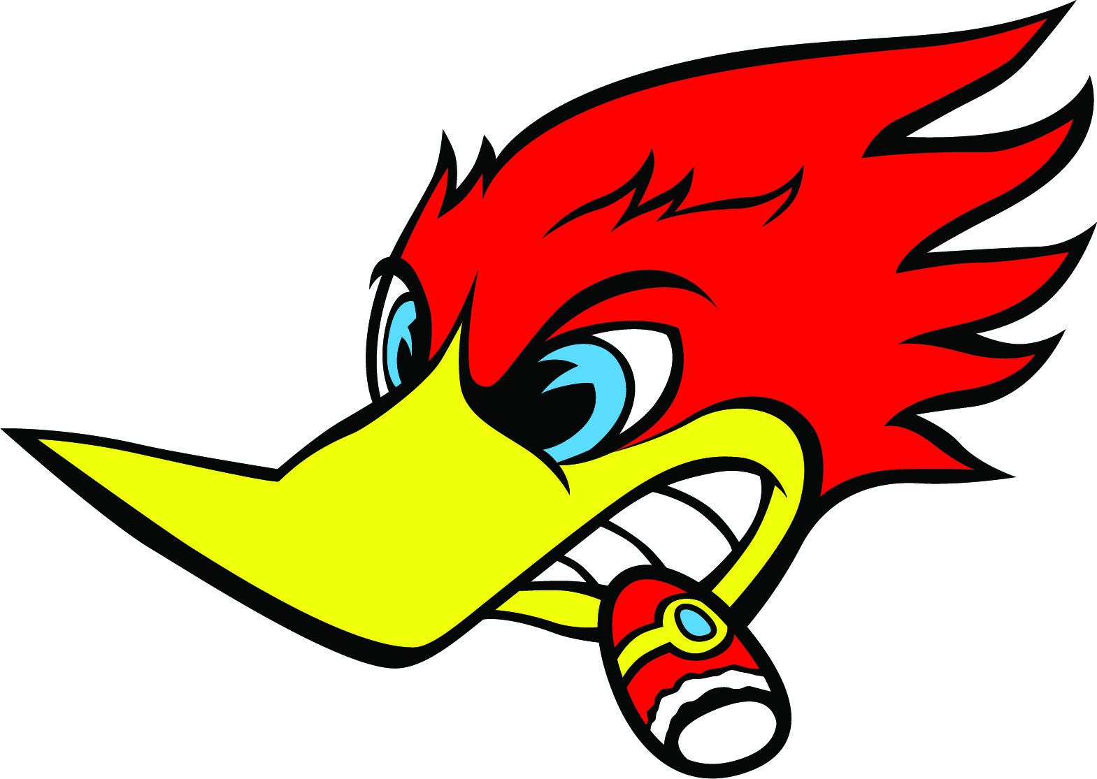 Woody Woodpecker HEAD LEFT 3M STICKER USA MADE TRUCK VEHICLE WINDOW CAR VEHICLE