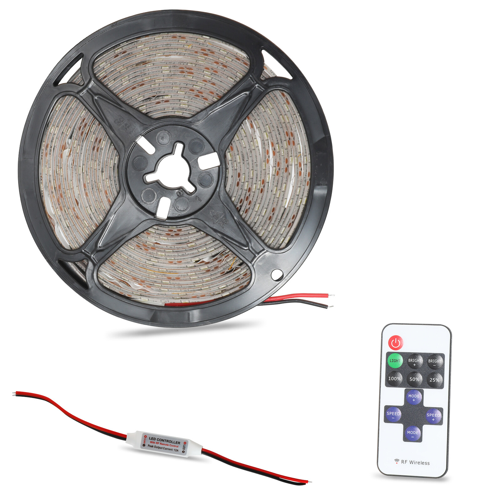 12V LED Strip Waterproof Lights Flexible Tape Self Adhesive In/Outdoor Lighting