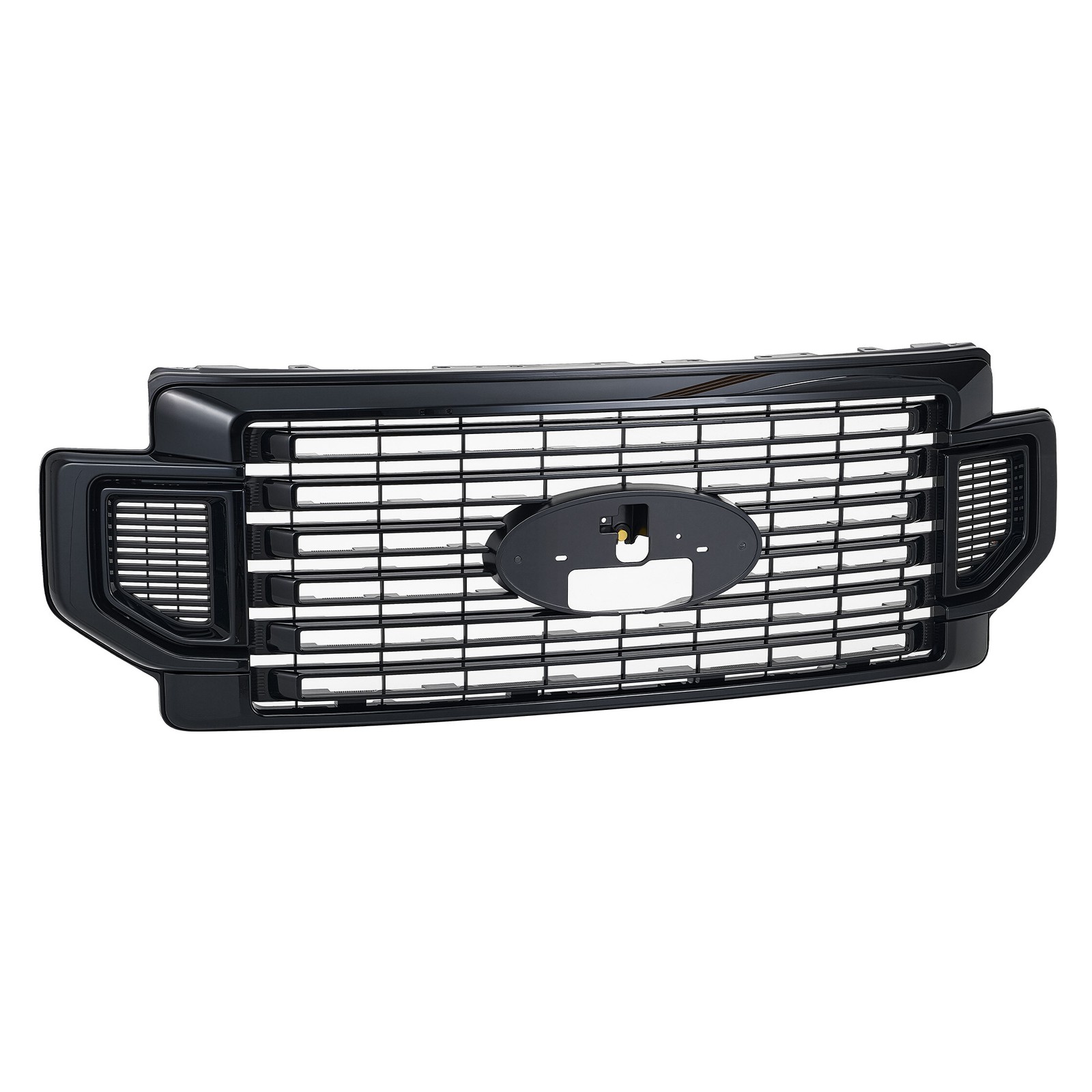 Front Bumper Grille Gloss Black For 2020-2022 Ford F-250 F-350 F-450 Super Duty
