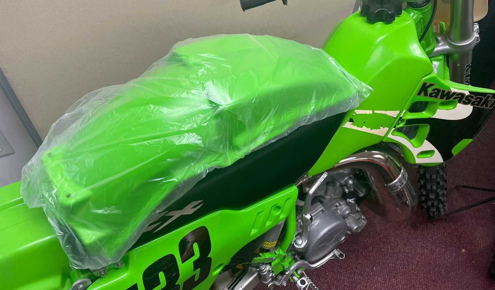 88-04 Kawasaki KX500 88-89 KX125 KX250 Lime Green Rear Fender OEM 35022-1241-6W