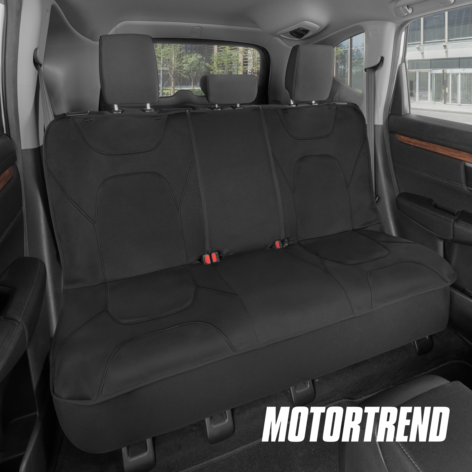 Motor Trend Waterproof Car Rear Seat Cover for Trucks SUV Auto Bench Seat Black