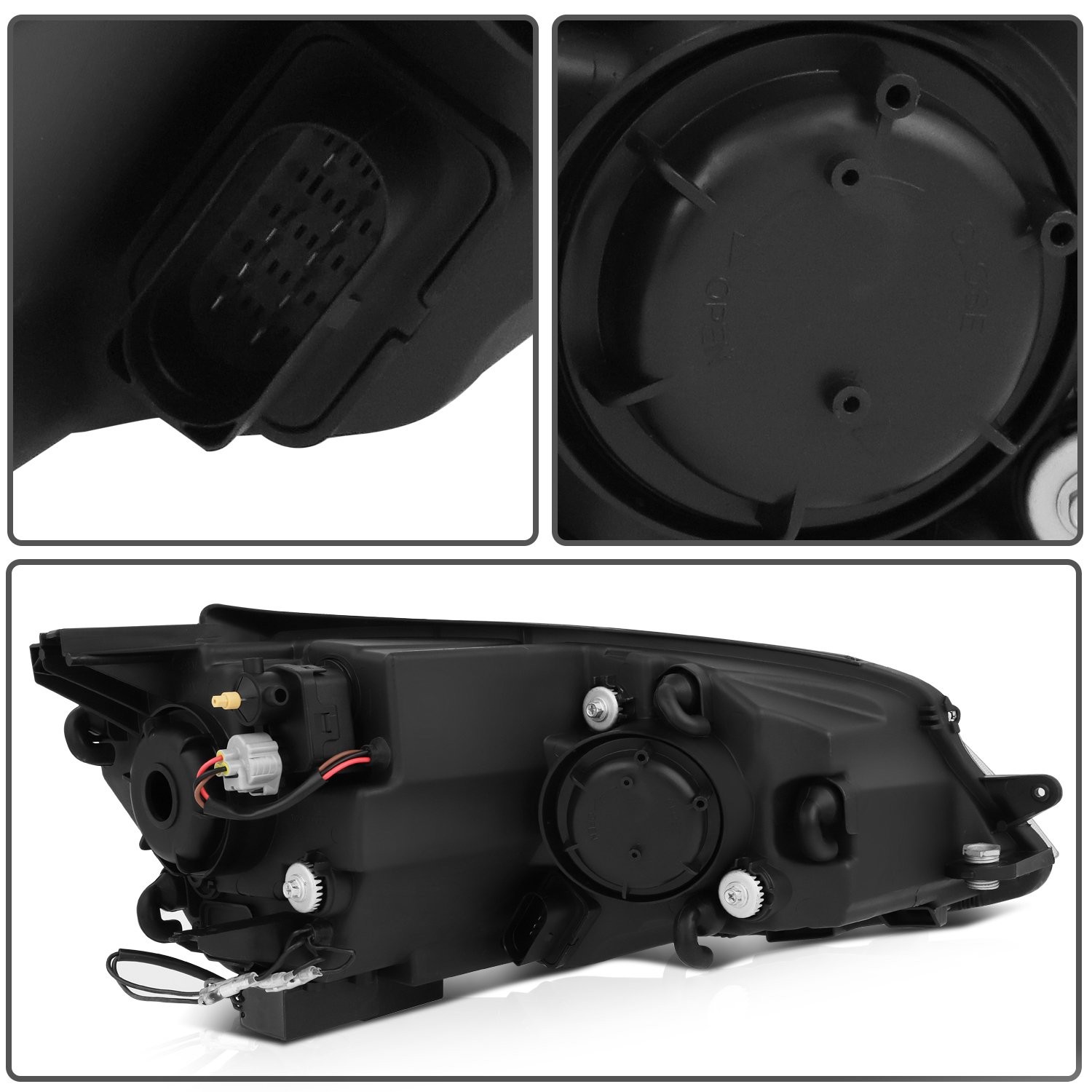 Black Full LED Projector Headlights W/ DRL Set For 2014-2019 Volkswagen Golf MK7