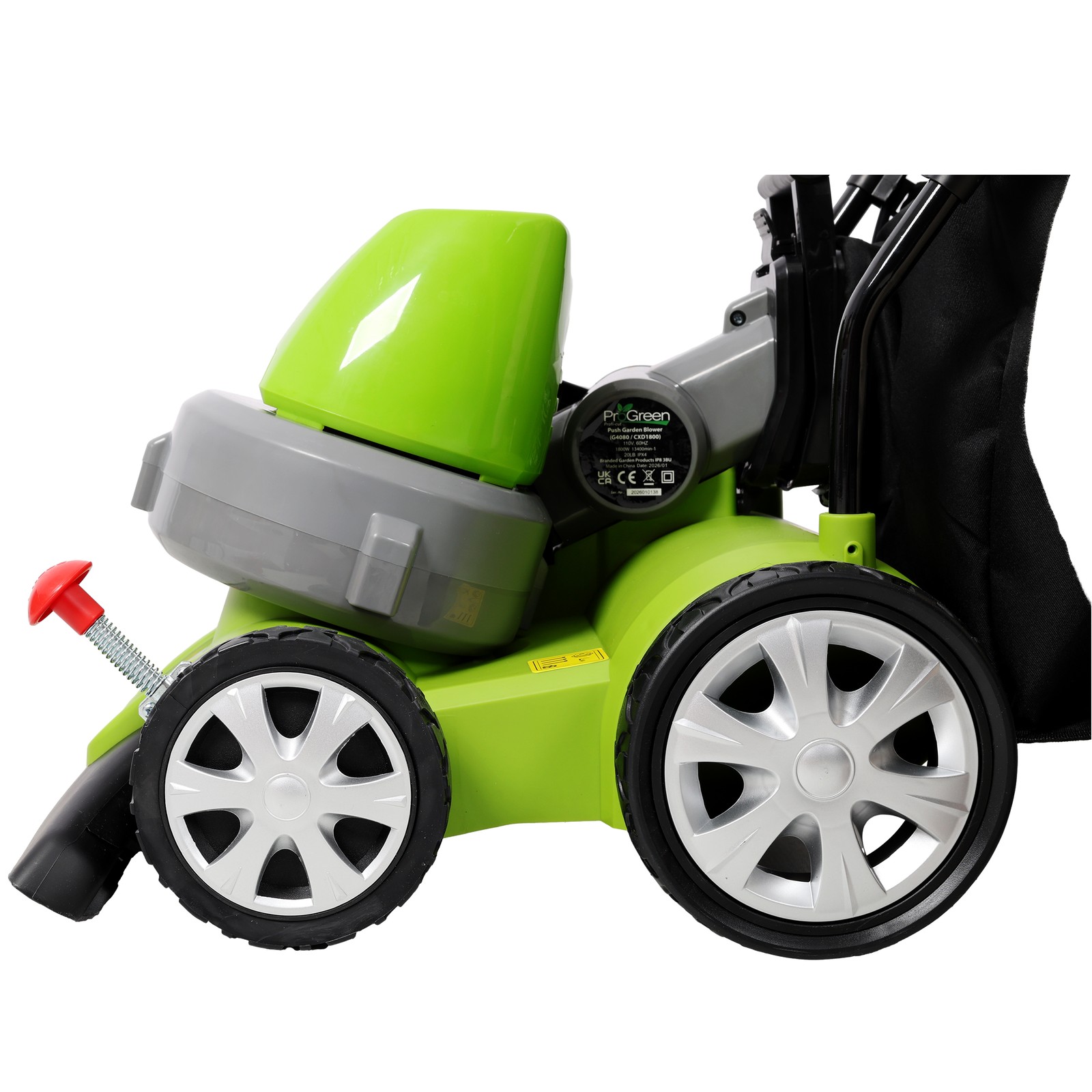 1600W 3-in-1 Leaf Vacuum Blower Mulcher 12 Gal Bag Green