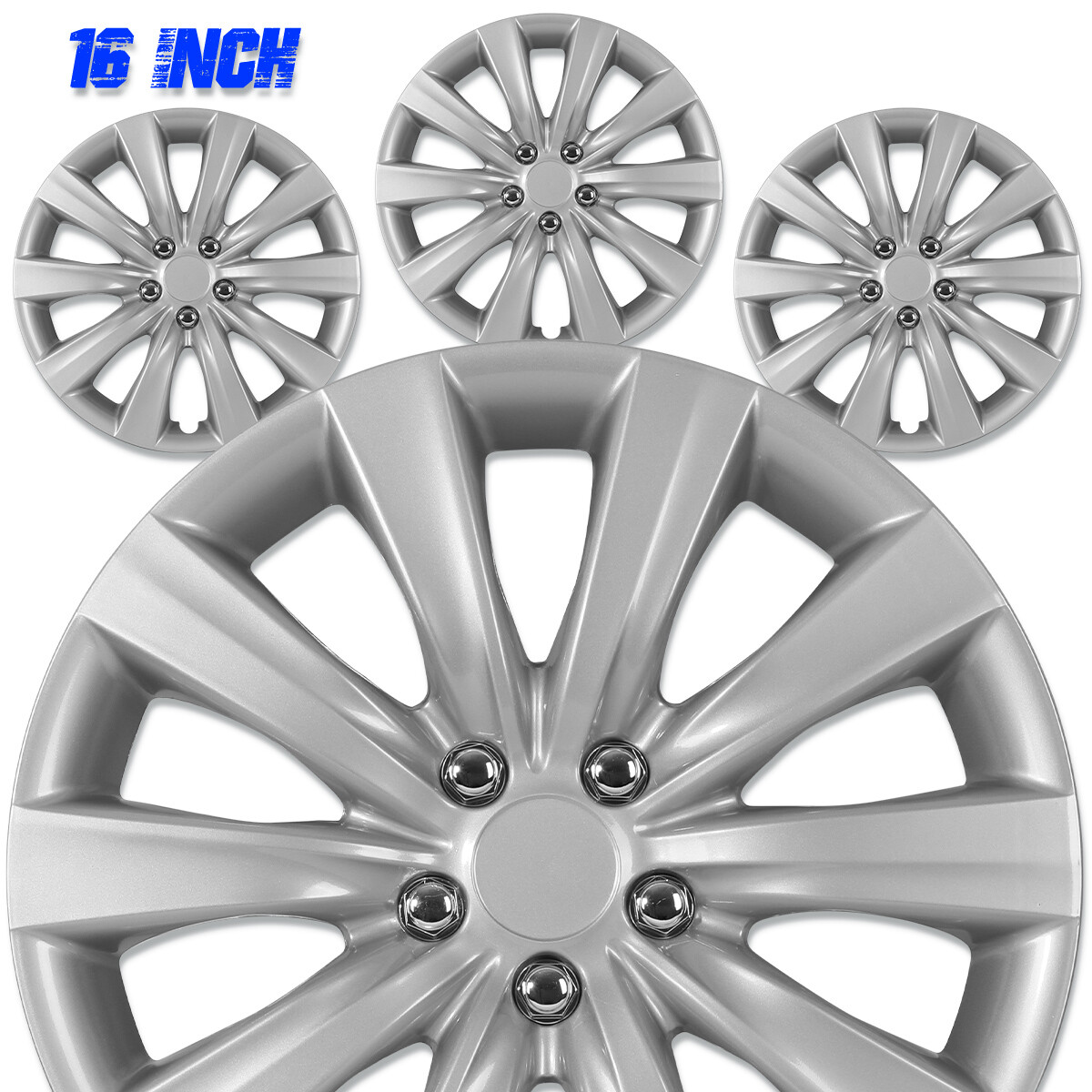 16″ Set Of 4 Push-on Hubcaps Wheel Rims Cover Fit for 2009-2025 TOYOTA COROLLA