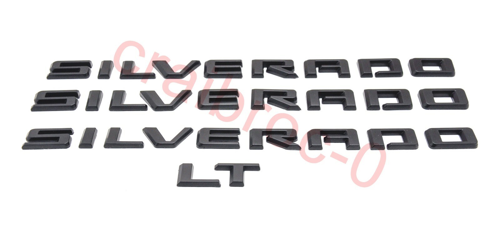 Black 2019-2023 Chevrolet Silverado LT Emblem Badge Nameplate Letters kit OEM