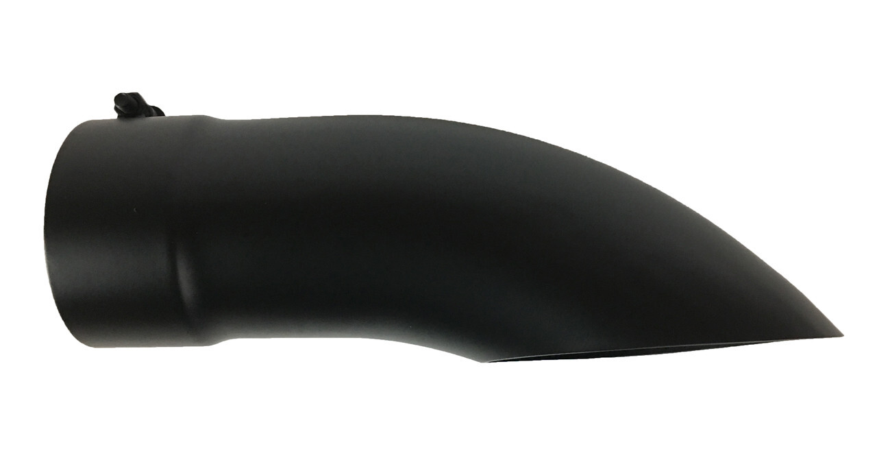 Diesel Exhaust Tip 5.00 Inlet 5.00 Dia X 16.00 Long Bolt On Turn Down Black