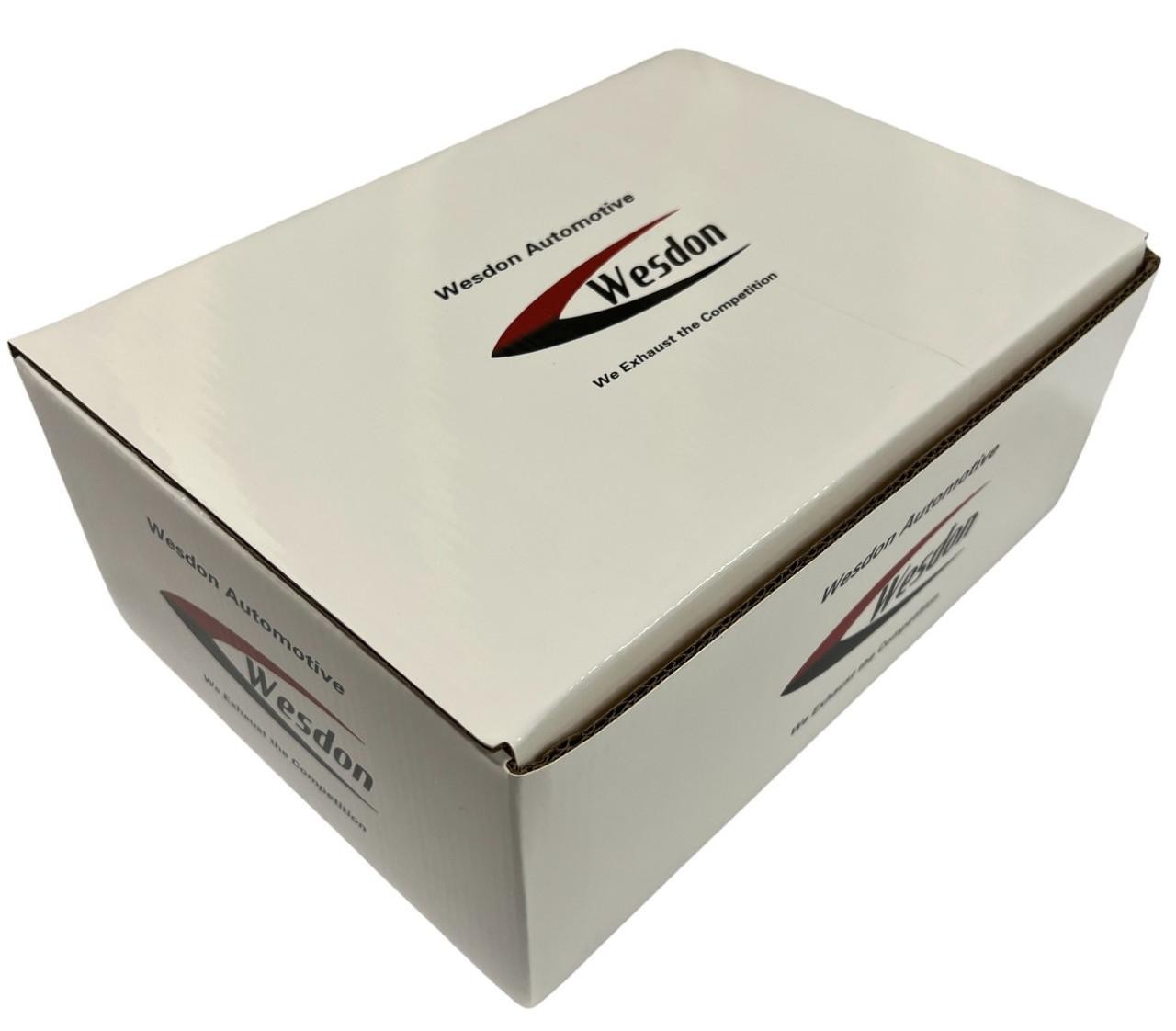 Exhaust Tip 2.50 Inlet 4.00 Outlet 16.00 long WD130-250-BC Dual Black 304 Stainl