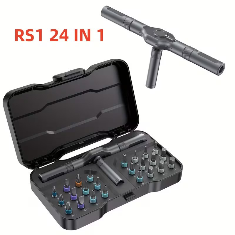 24 in 1 Magnetic Screwdriver Set DIY T-Ratchet Handle Screwdriver Set Multi Bit