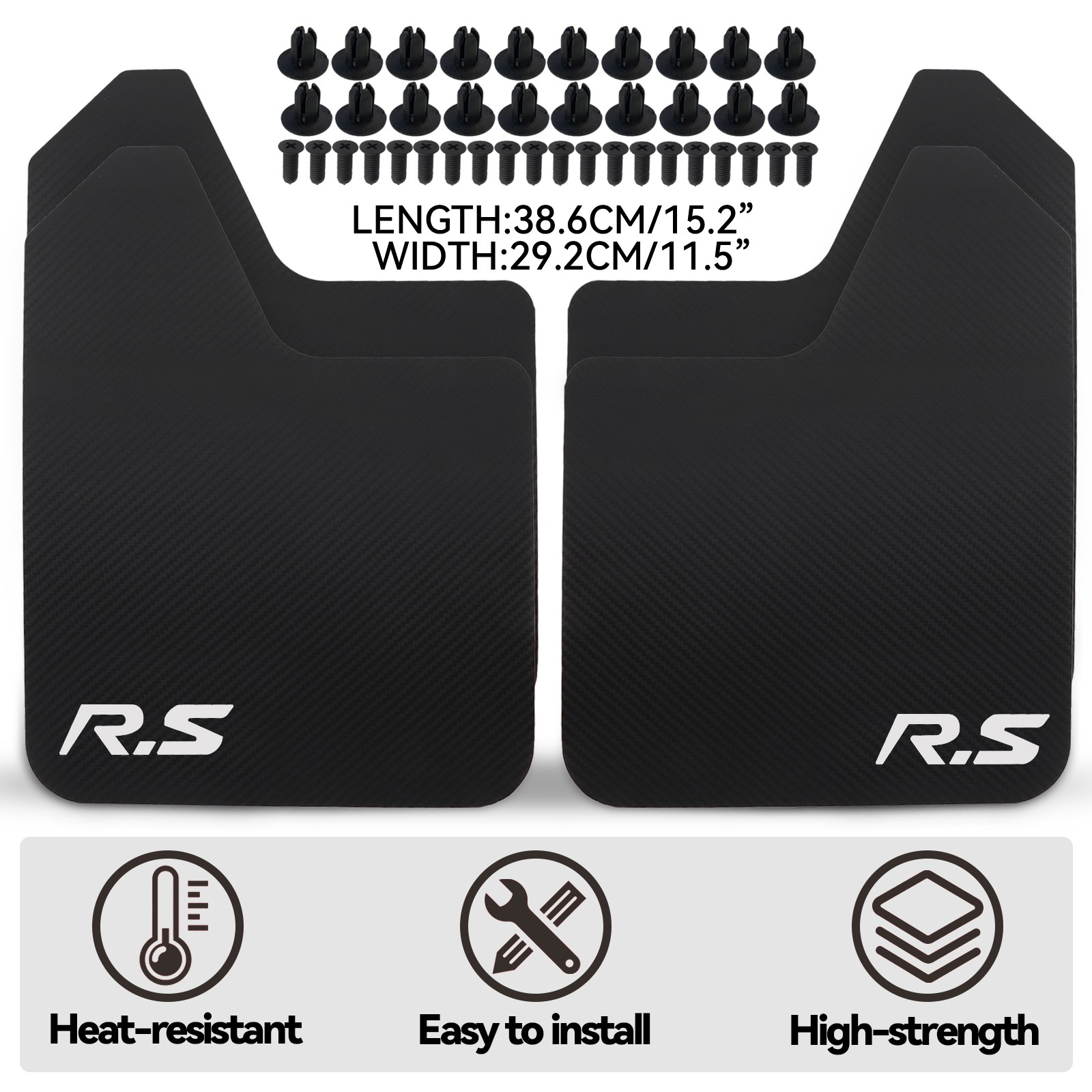 4 Universal Mud Flaps for Car Pickup Van Truck Mudflaps Splash Guards Mudguards
