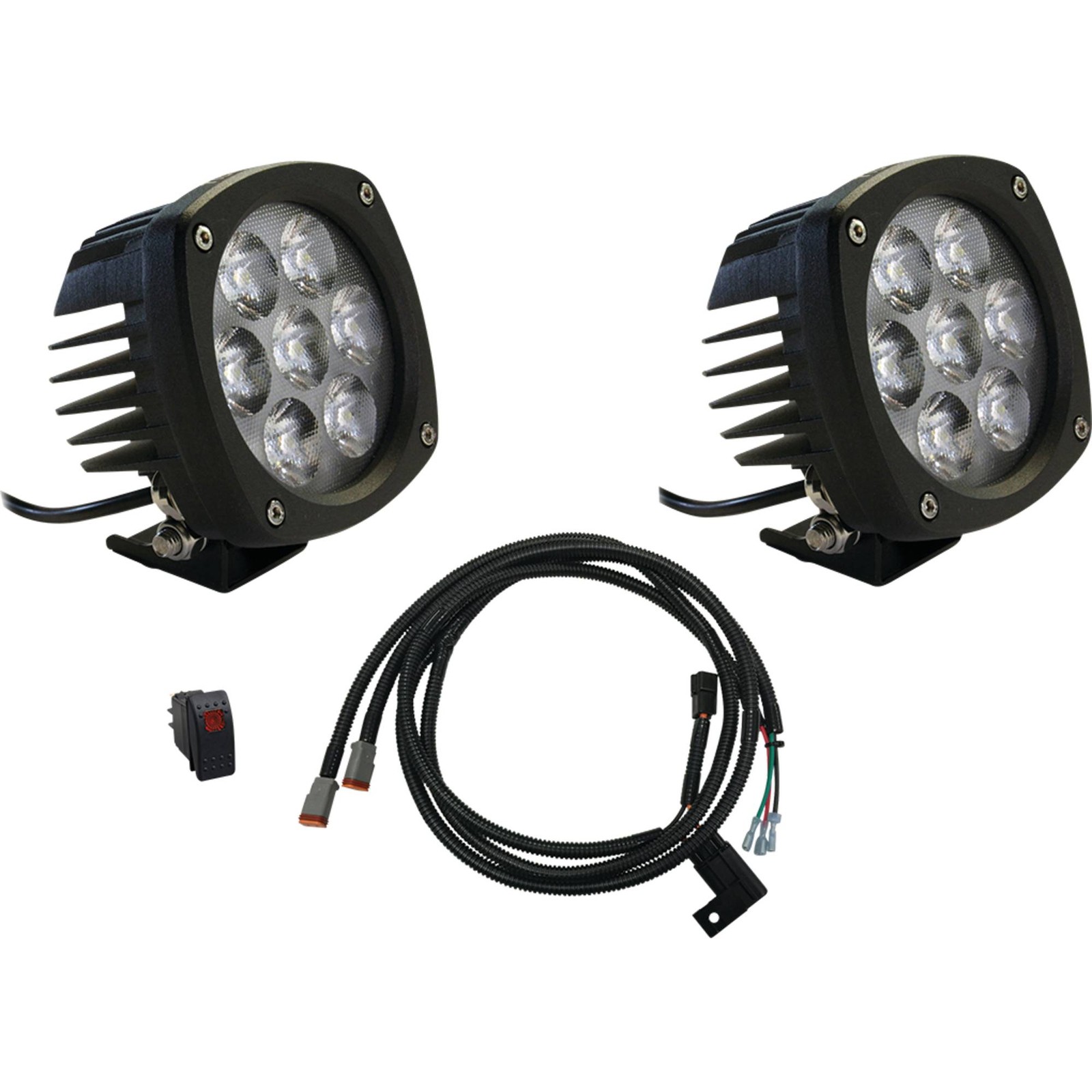LED Flood Light Kit For John Deere RSX 5.800 Amps, 12-24 Volt, 70 Watt; TLG3