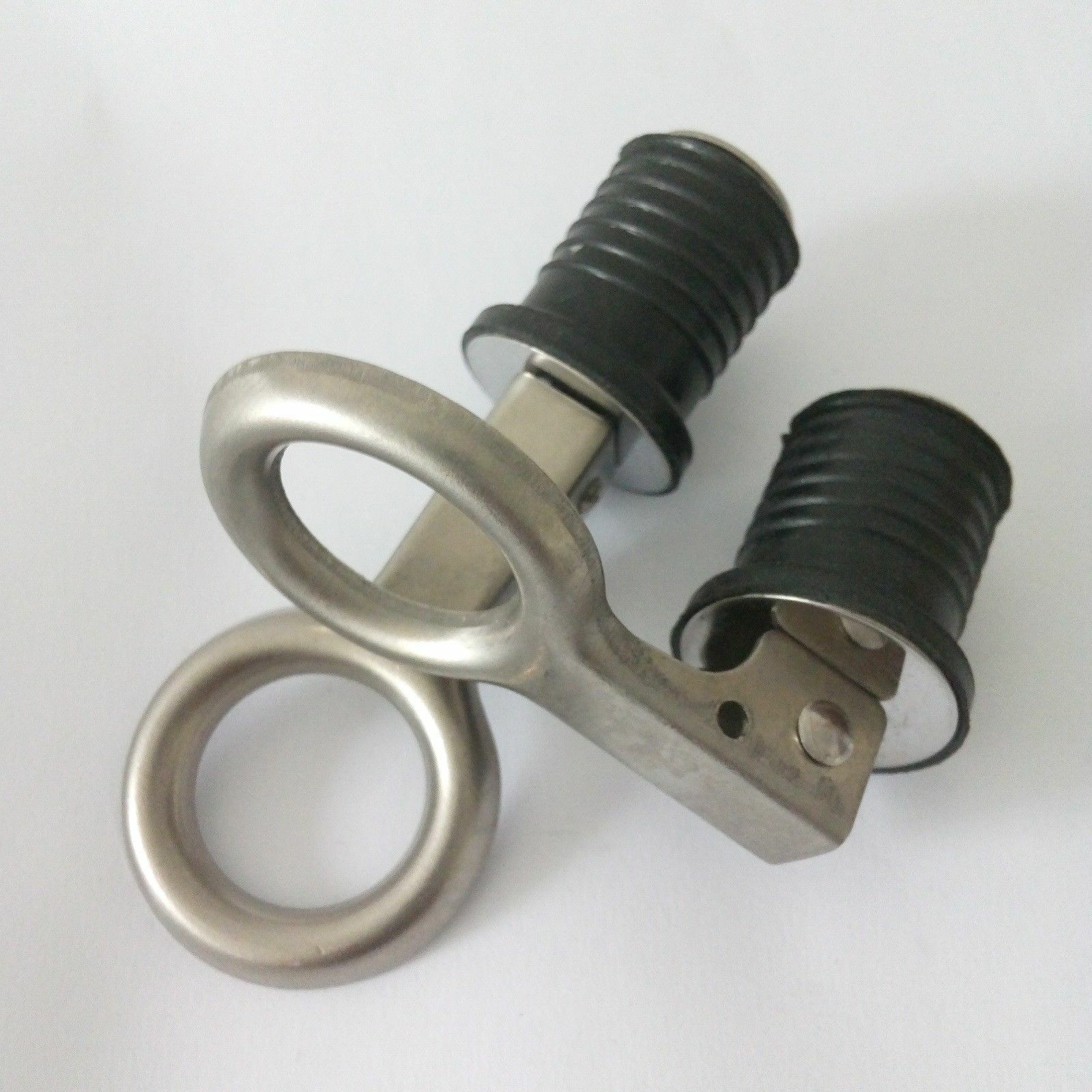 2 x 1″ Drain Plug Rubber Stainless Steel Snap Flip Boat Hull Livewell Drain Plug