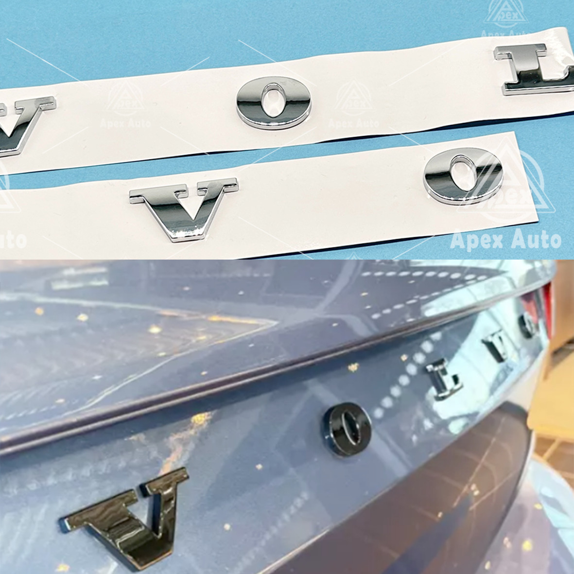 For Volvo S V60 Rear Trunk Lid Letter Badge Nameplate Emblem Sport Gloss Silver